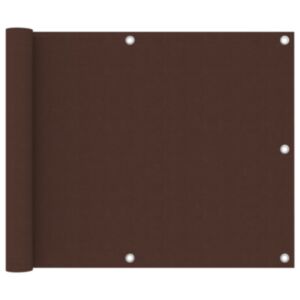 Балконная ширма POOD24, коричневая, 75 x 600 см, ткань оксфорд