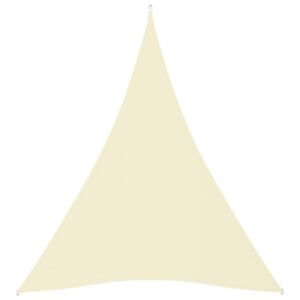 Pood24 oxford-kangast päikesepuri kolmnurkne 4 x 5 x 5 m kreemjas
