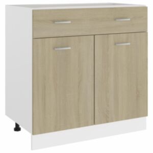 Pood24 alumine kapp, Sonoma tamm, 80 x 46 x 81,5 cm, puitlaastplaat
