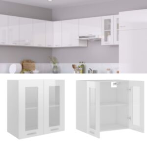 Pood24 köögikapp, kõrgläikega valge, 60 x 31 x 60 cm, puitlaastplaat