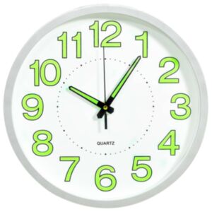 325167 Pood24 Luminous Wall Clock White 30 cm