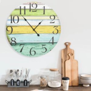 325185 Pood24 Wall Clock Multicolour 60 cm MDF