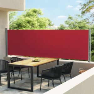 Pood24 lahtitõmmatav terrassi külgsein, 140 x 600 cm, punane