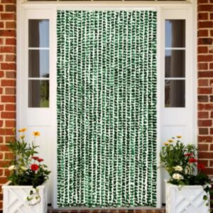 Pood24 putukakardin roheline ja valge, 100 x 220 cm, šenill