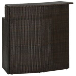 Pood24 aia baarilaud, pruun, 120 x 55 x 110 cm, polürotang 