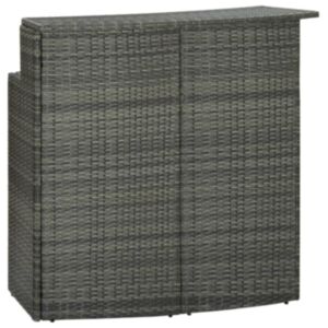 Pood24 aia baarilaud, hall, 120x55x110 cm, polürotang 