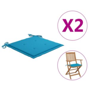 Подушки для садовых стульев POOD24, 2 шт, синие, 40 x 40 x 4 см, ткань