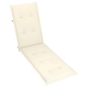 POOD24 подушка сиденья для шезлонга, кремовая, (75 + 105) x 50 x 4 см