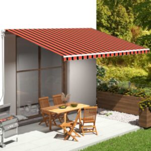 Pood24 varikatuse asenduskangas, oranž ja pruun, 5 x 3,5 m 