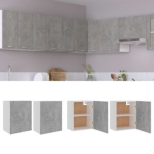 Pood24 seinakapid 2 tk, betoonhall 50 x 31 x 60 cm, puitlaastplaat