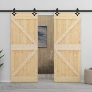 Pood24 liuguks tarvikukomplektiga 90 x 210 cm, männipuit