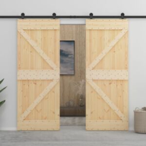 Pood24 liuguks riistvarakomplektiga 90 x 210 cm, toekas männipuit