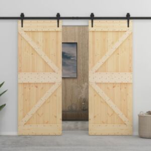Pood24 liuguks riistvarakomplektiga 90 x 210 cm, männipuit