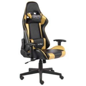 Pood24 вращающийся игровой стул золотой ПВХ