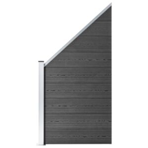 Садовая панель POOD24, ДПК, 95 x (105-180) см, черная