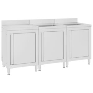 Pood24 kommertsköögi valamukomplekt 180 x 60 x 96 cm, roostevaba teras 
