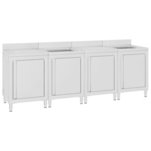 Pood24 kommertsköögi valamukomplekt 240 x 60 x 96 cm, roostevaba teras 