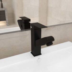 Pood24 vannitoa kraan, väljatõmmatav, must, 157 x 172 mm