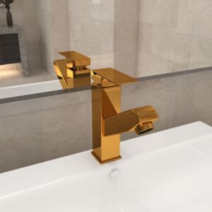 Pood24 vannitoa kraan, väljatõmmatav, kuldne, 157 x 172 mm