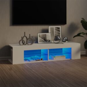 Pood24 telerialus LED-tuledega, valge, 135x39x30 cm