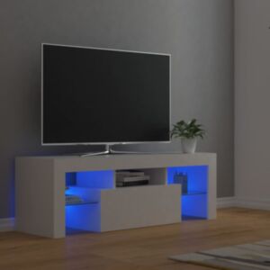 Pood24 telerialus LED-tuledega, valge, 120 x 35 x 40 cm