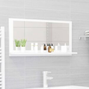 Pood24 vannitoa peeglikapp valge 80x10,5x37 cm tehispuit