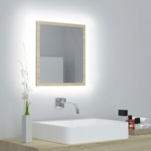 Pood24 LED vannitoa peeglikapp, Sonoma tamm, 40 x 8,5 x 37 cm, puitlaastplaat