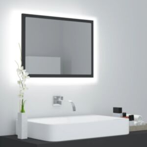 Pood24 LED vannitoa peeglikapp, betoonhall,60x8,5x37 cm puitlaastplaat