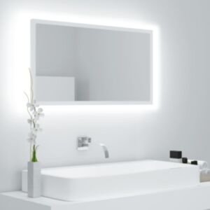 Pood24 LED vannitoa peeglikapp, valge, 80x8,5x37 cm, puitlaastplaat