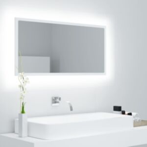 Pood24 LED vannitoa peeglikapp, valge, 90x8,5x37 cm, puitlaastplaat