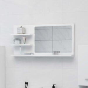 Pood24 vannitoa peeglikapp valge 90x10,5x45 cm puitlaastplaat