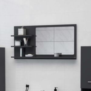 Pood24 vannitoa peeglikapp hall 90x10,5x45 cm puitlaastplaat