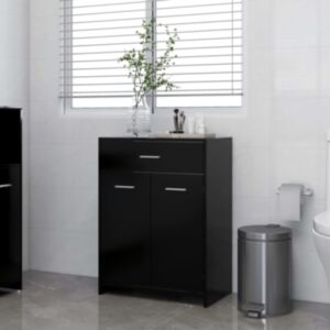 Pood24 vannitoakapp must 60 x 33 x 80 cm puitlaastplaat