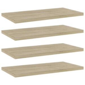 Pood24 riiuliplaadid 4 tk, Sonoma tamm, 40x20x1,5 cm, puitlaastplaat