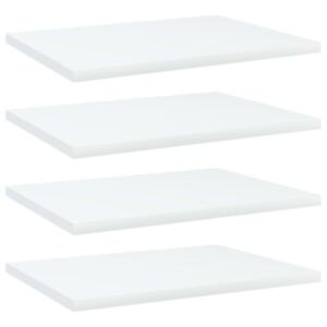 Pood24 riiuliplaadid 4 tk, valge, 40x30x1,5 cm, puitlaastplaat