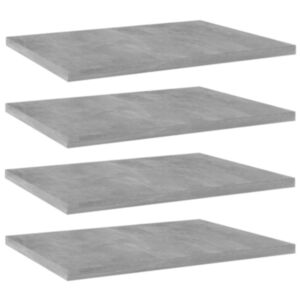 Pood24 riiuliplaadid 4 tk, betoonhall, 40x30x1,5 cm, puitlaastplaat