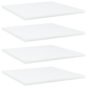 Pood24 riiuliplaadid 4 tk, valge, 40x40x1,5 cm, puitlaastplaat