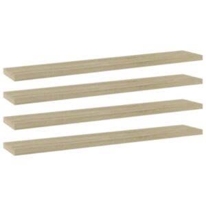 Pood24 riiuliplaadid 4 tk, Sonoma tamm, 60x10x1,5 cm, puitlaastplaat