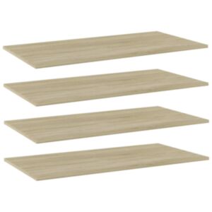 Pood24 riiuliplaadid 4 tk, Sonoma tamm, 80x20x1,5 cm, puitlaastplaat