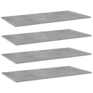 Pood24 riiuliplaadid 4 tk, betoonhall, 80x20x1,5 cm, puitlaastplaat