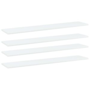 Pood24 riiuliplaadid 4 tk, valge, 100x20x1,5 cm, puitlaastplaat