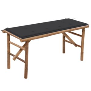 Pood24 kokkupandav aiapink padjaga, 118 cm, bambus