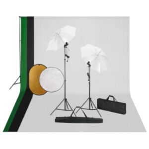 Pood24 fotostuudiokomplekt lambid, taustapilt ja reflektor