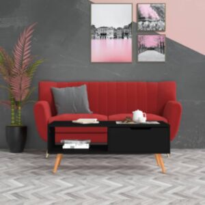 Pood24 kohvilaud, must, 100x49,5x43 cm puitlaastplaat