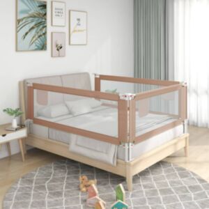 Pood24 voodipiire väikelapse voodile, pruunikashall, 120x25 cm, kangas
