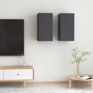 POOD24 Тумба под ТВ 2 шт, серый, 30,5 x 30 x 60 см, ДСП