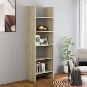 POOD24 книжная полка дуб Сонома, 60 x 35 x 180 см, ДСП