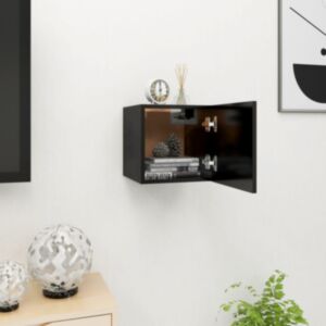 POOD24 настенная тумба под ТВ, черный, 30,5 x 30 x 30 см
