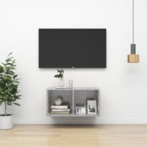 Pood24 seina telerikapp, betoonhall, 37 x 37 x 72 cm, puitlaastplaat