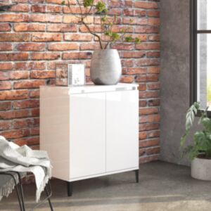 POOD24 комод белый глянцевый 60x35x70 см, ДСП